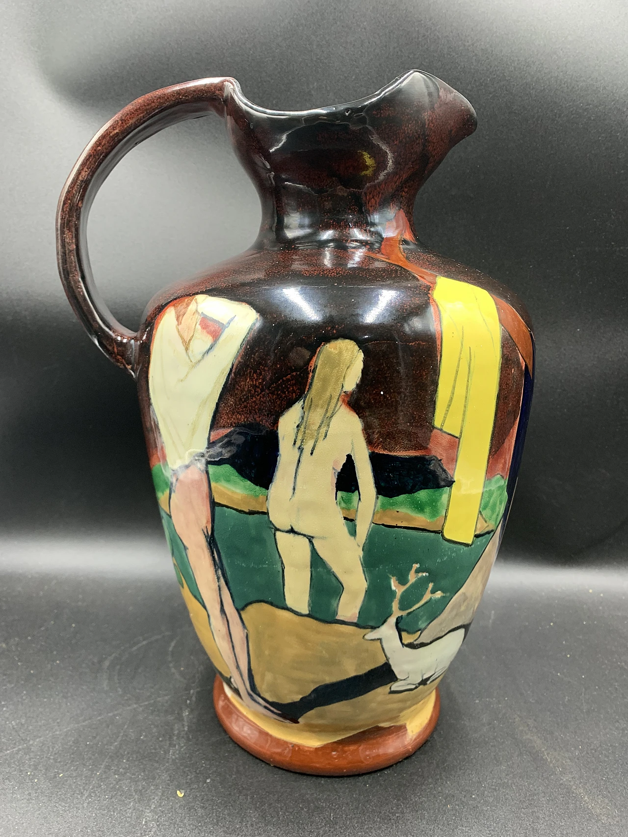 Vaso dipinto a smalto di Cornali per Art Rumi, anni '20 7