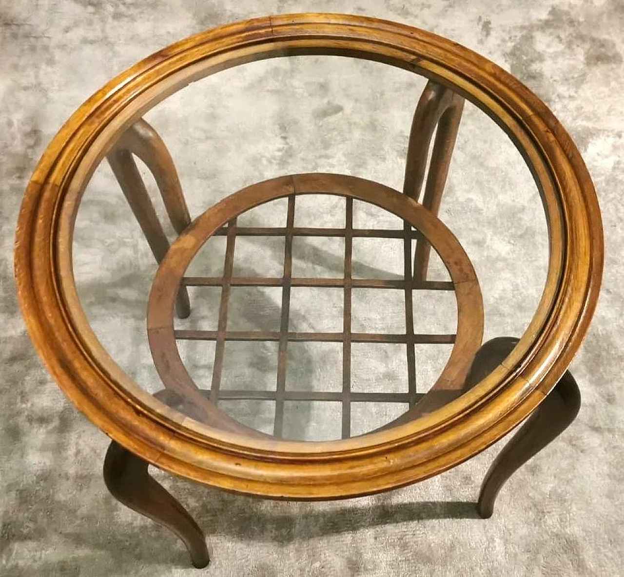 Walnut and glass coffee table in the style of Paolo Buffa, 1950s 6