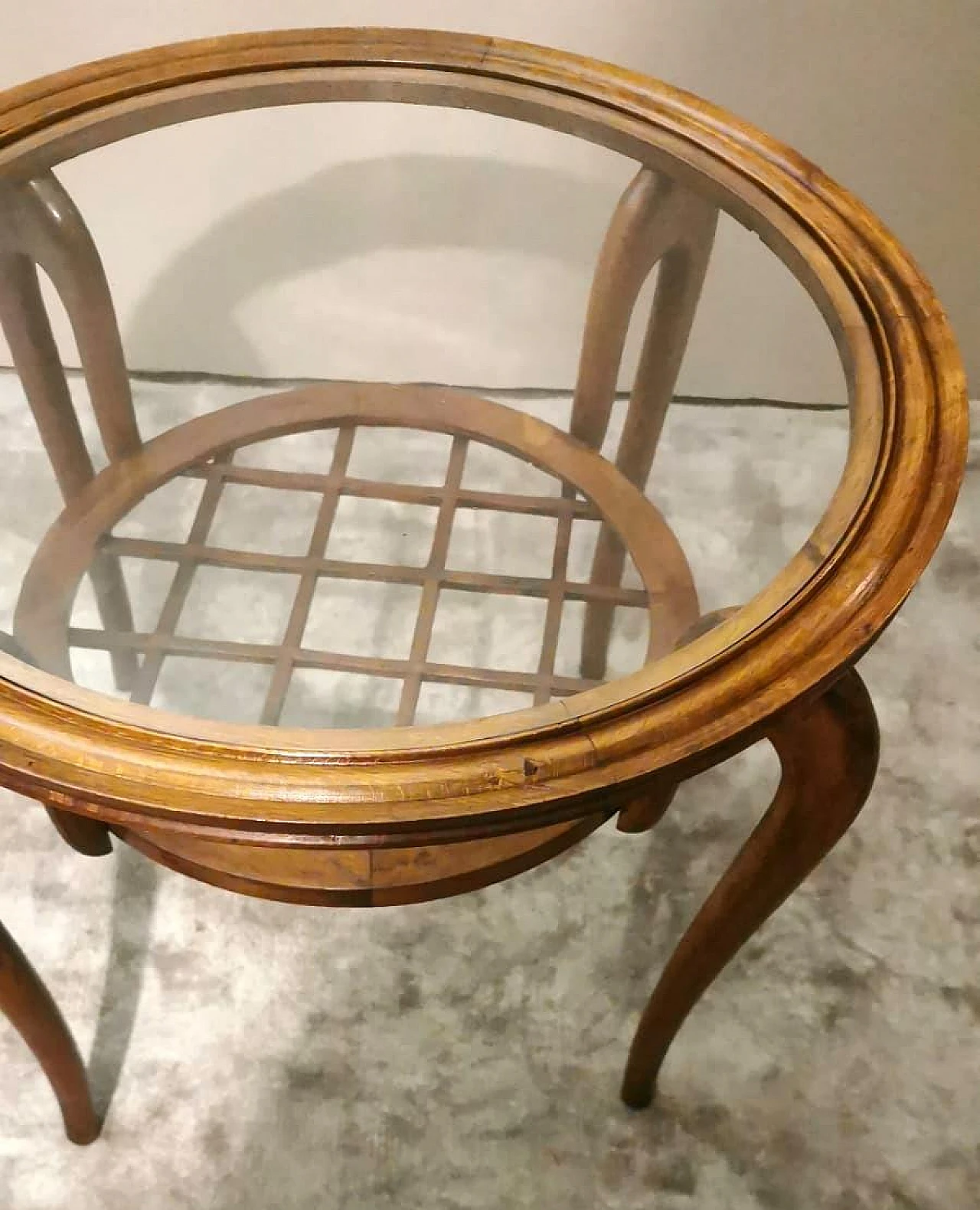 Walnut and glass coffee table in the style of Paolo Buffa, 1950s 9