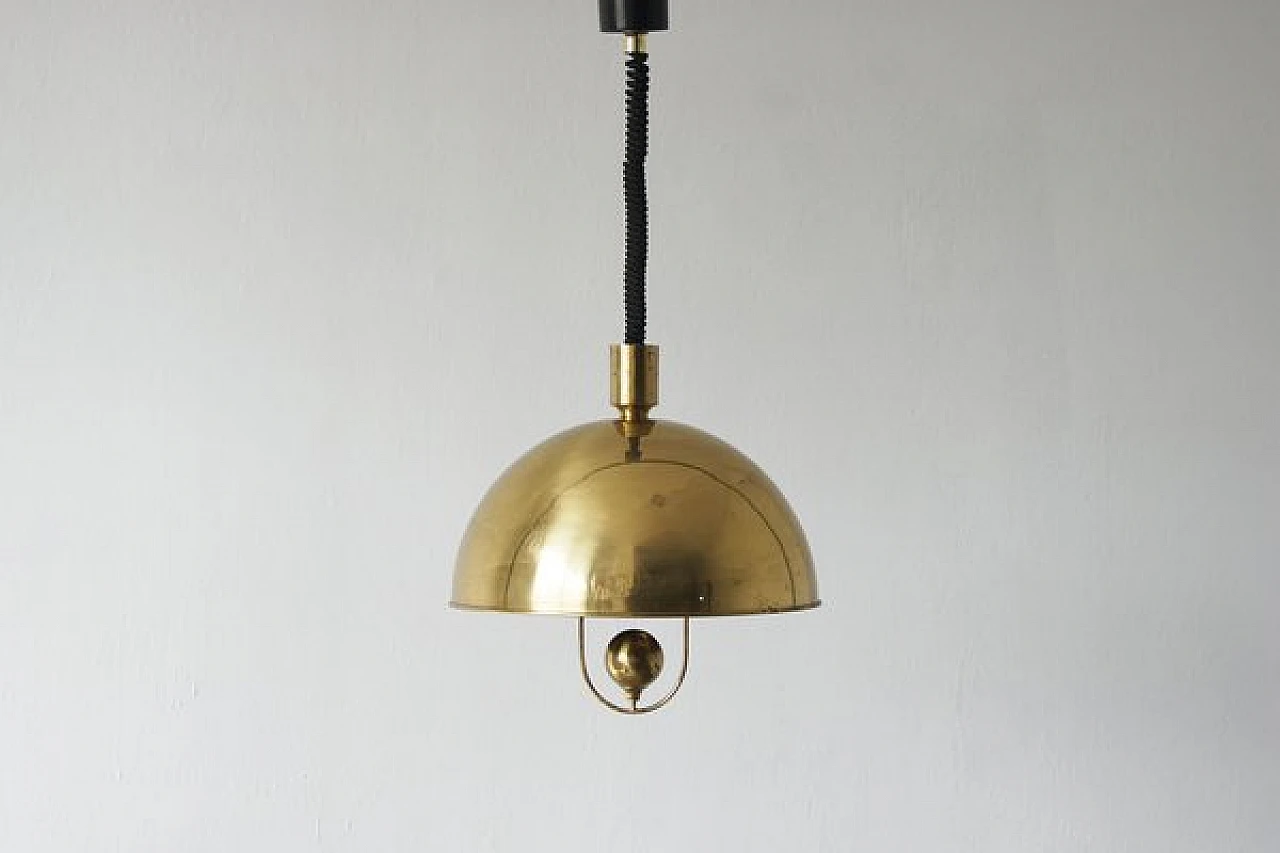 Brass chandelier by Florian Schulz, 1970s 1