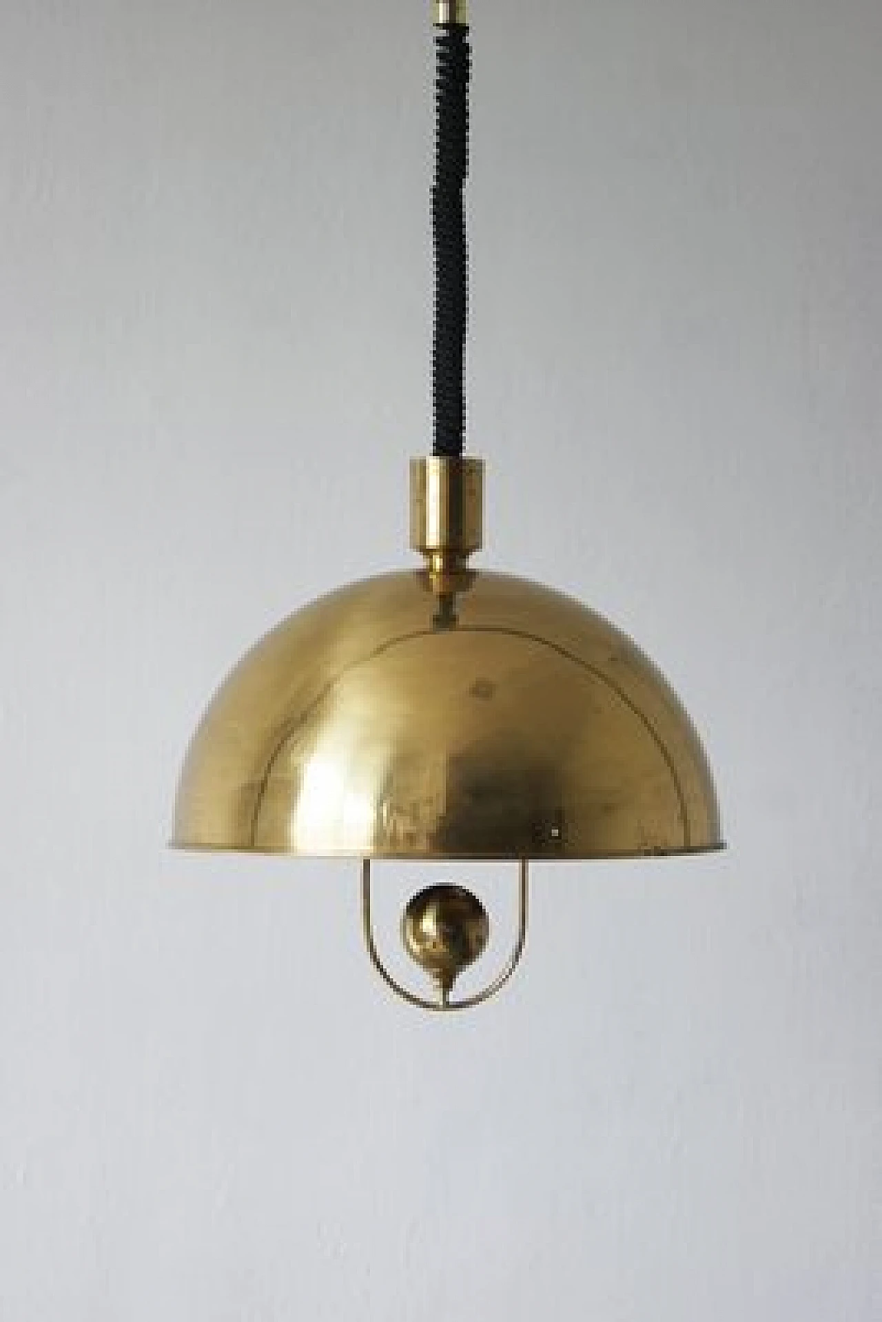 Lampadario in ottone di Florian Schulz, anni '70 2