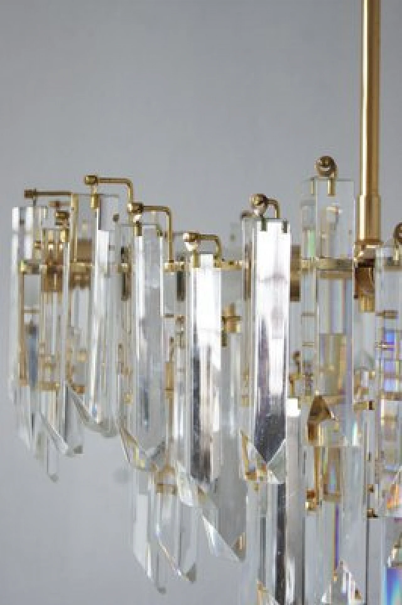 Lampadario Cristal Triedri in vetro di Murano di Paolo Venini per Venini 3