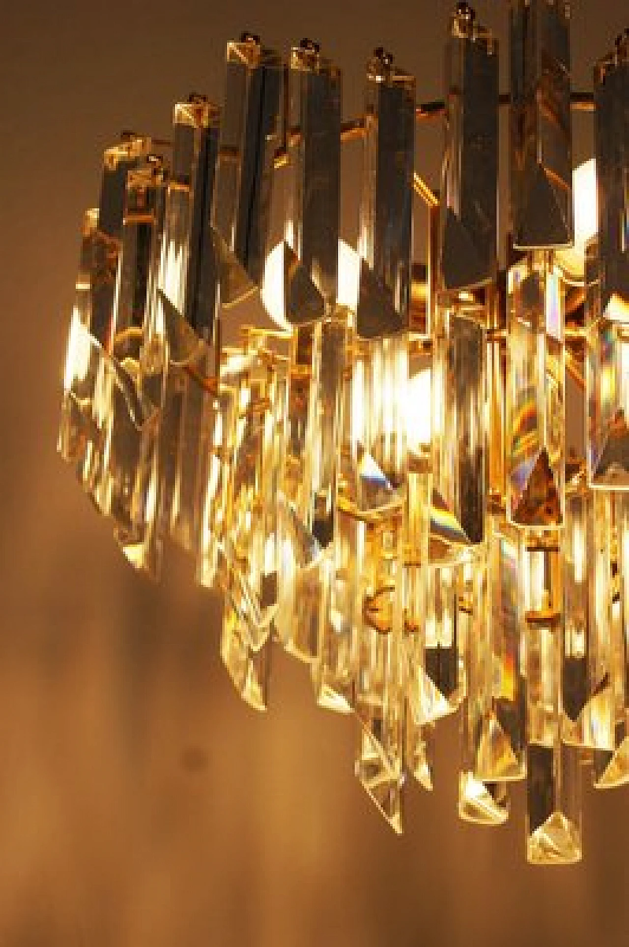 Lampadario Cristal Triedri in vetro di Murano di Paolo Venini per Venini 6