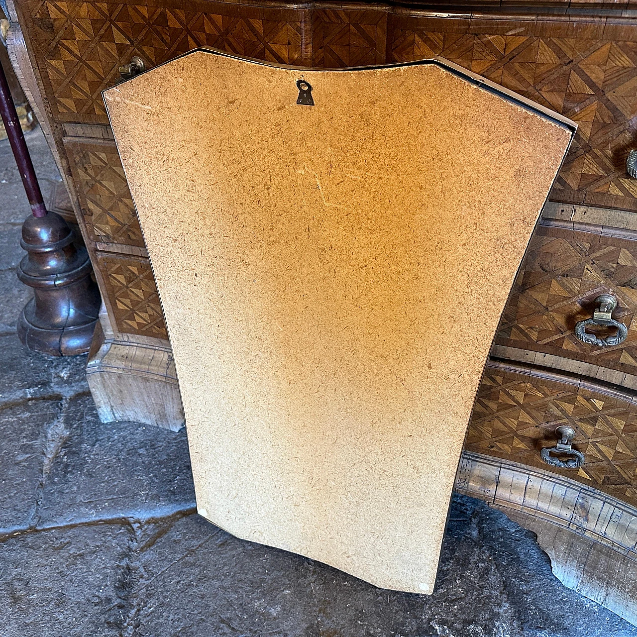 Specchio da parete in ottone alla maniera di Gio Ponti, anni '60 4