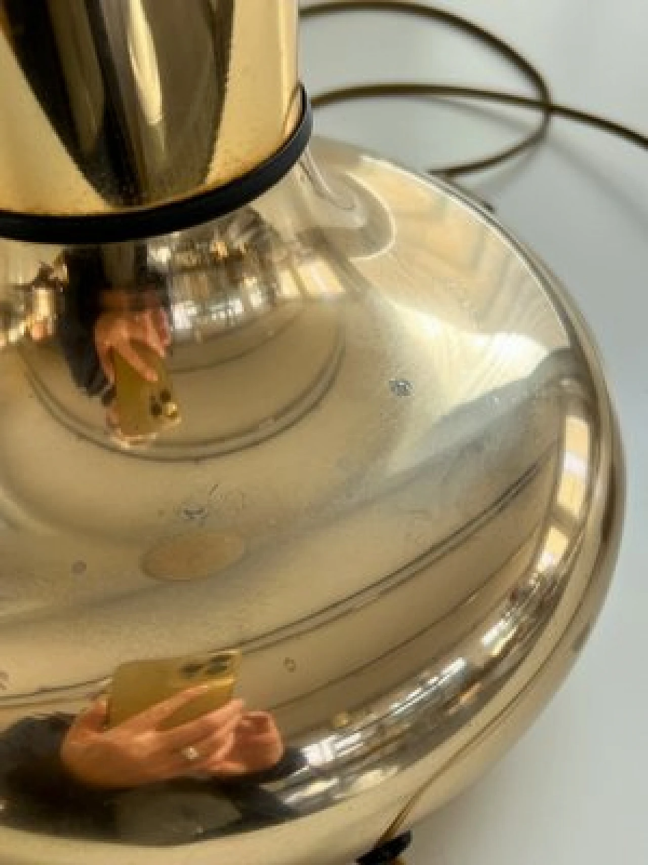 Acrylic glass and metal table lamp by Lamter, 1970s 6