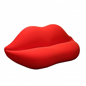 Bocca sofa in red fabric by Studio 65 for Gufram, 1970s