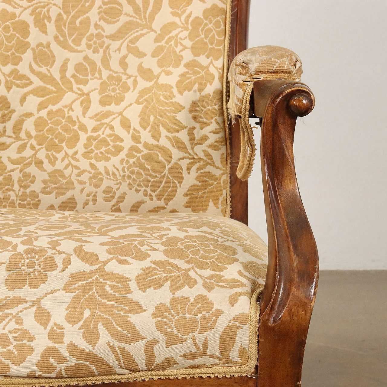 Pair of walnut & beech reclining armchair, 19th century 6