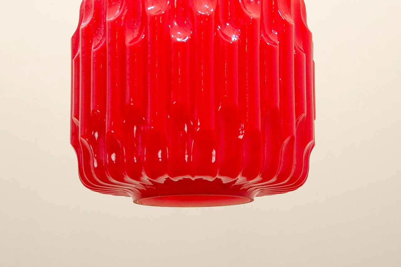 Hanging lamp by Karel Wolf for Osvětlovací Sklo, 1970s 6