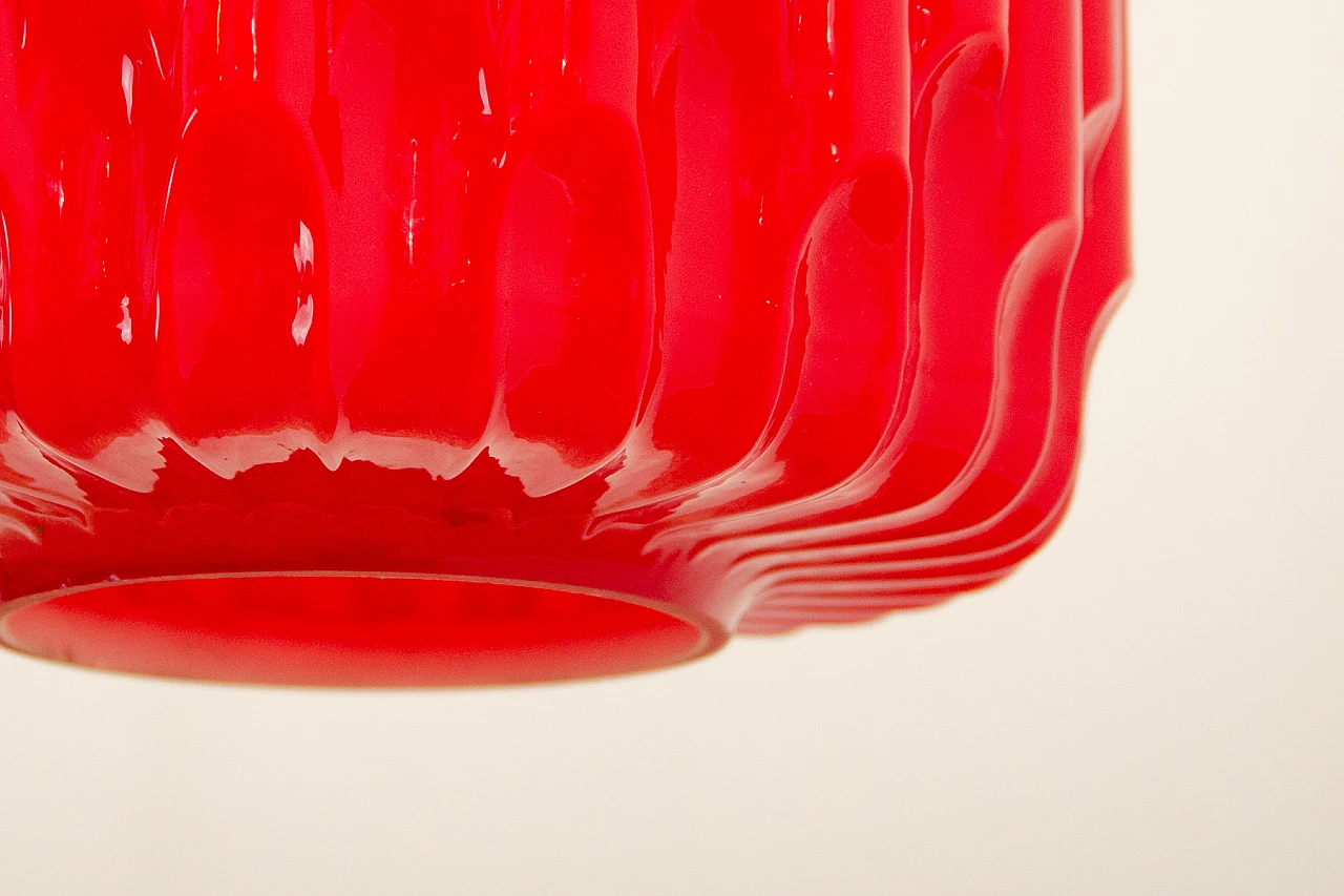 Hanging lamp by Karel Wolf for Osvětlovací Sklo, 1970s 12