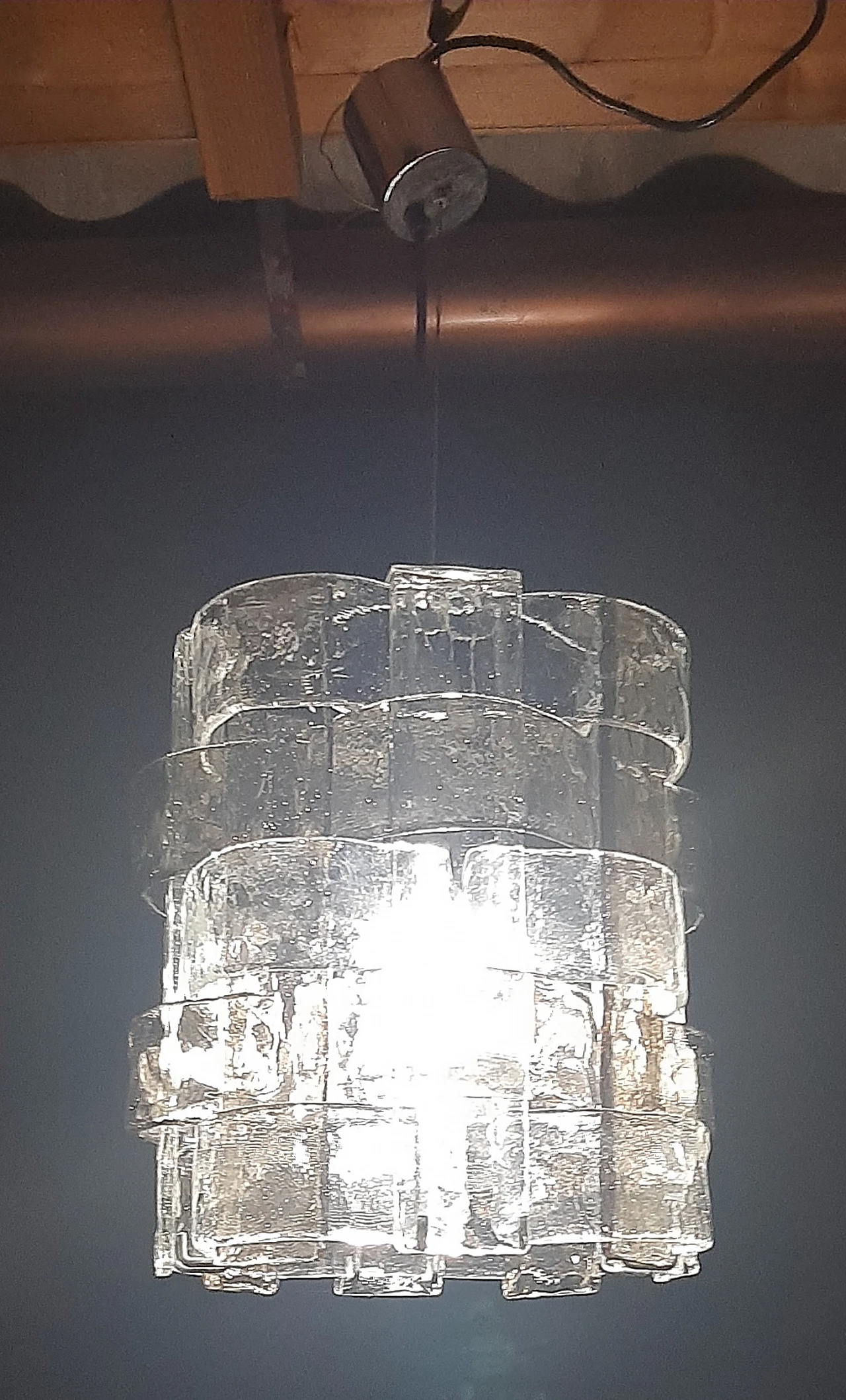 Ceiling lamp in Murano glass by C. Nason for AV Mazzega, 1960s 18