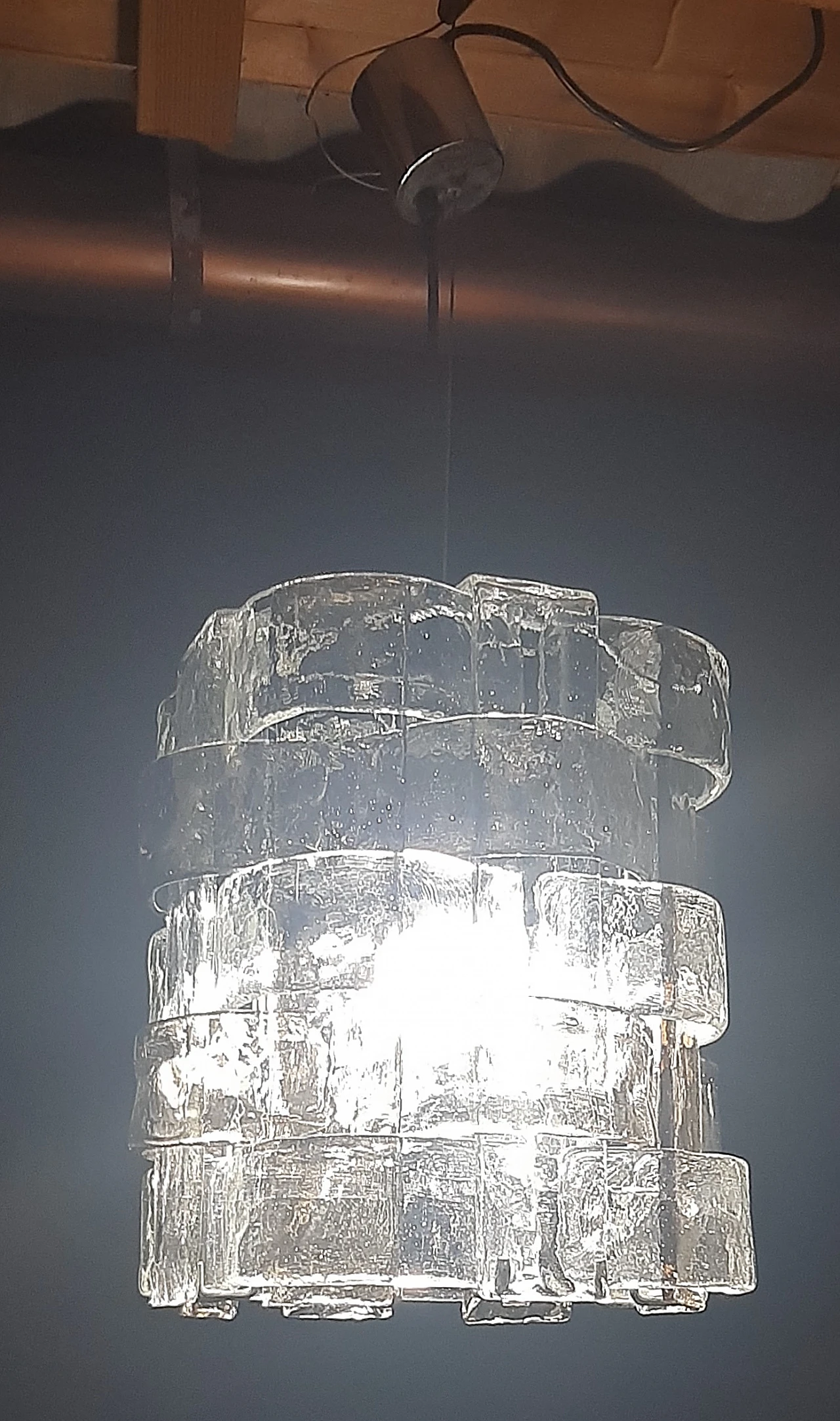 Ceiling lamp in Murano glass by C. Nason for AV Mazzega, 1960s 19
