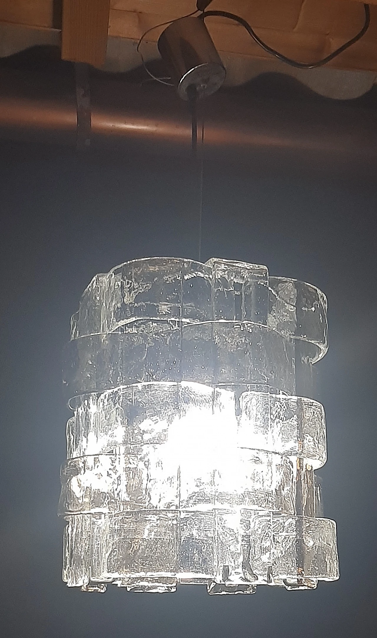 Lampadario in vetro di Murano di C. Nason per AV Mazzega, anni '60 19