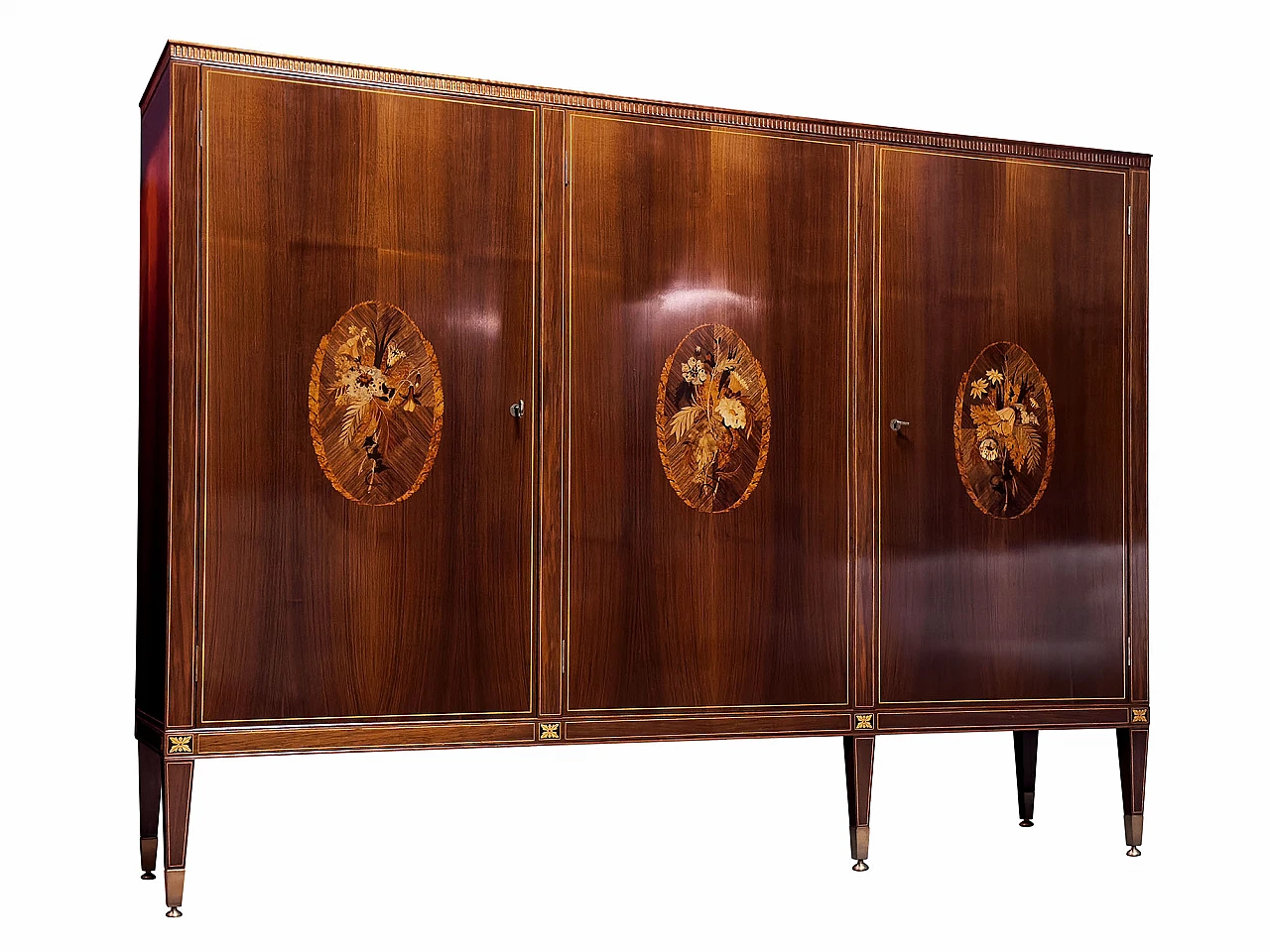 Sideboard with bar compartment by P. Maggi for Marelli & Coli, 1950s 1
