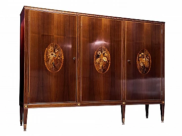 Sideboard with bar compartment by P. Maggi for Marelli & Coli, 1950s