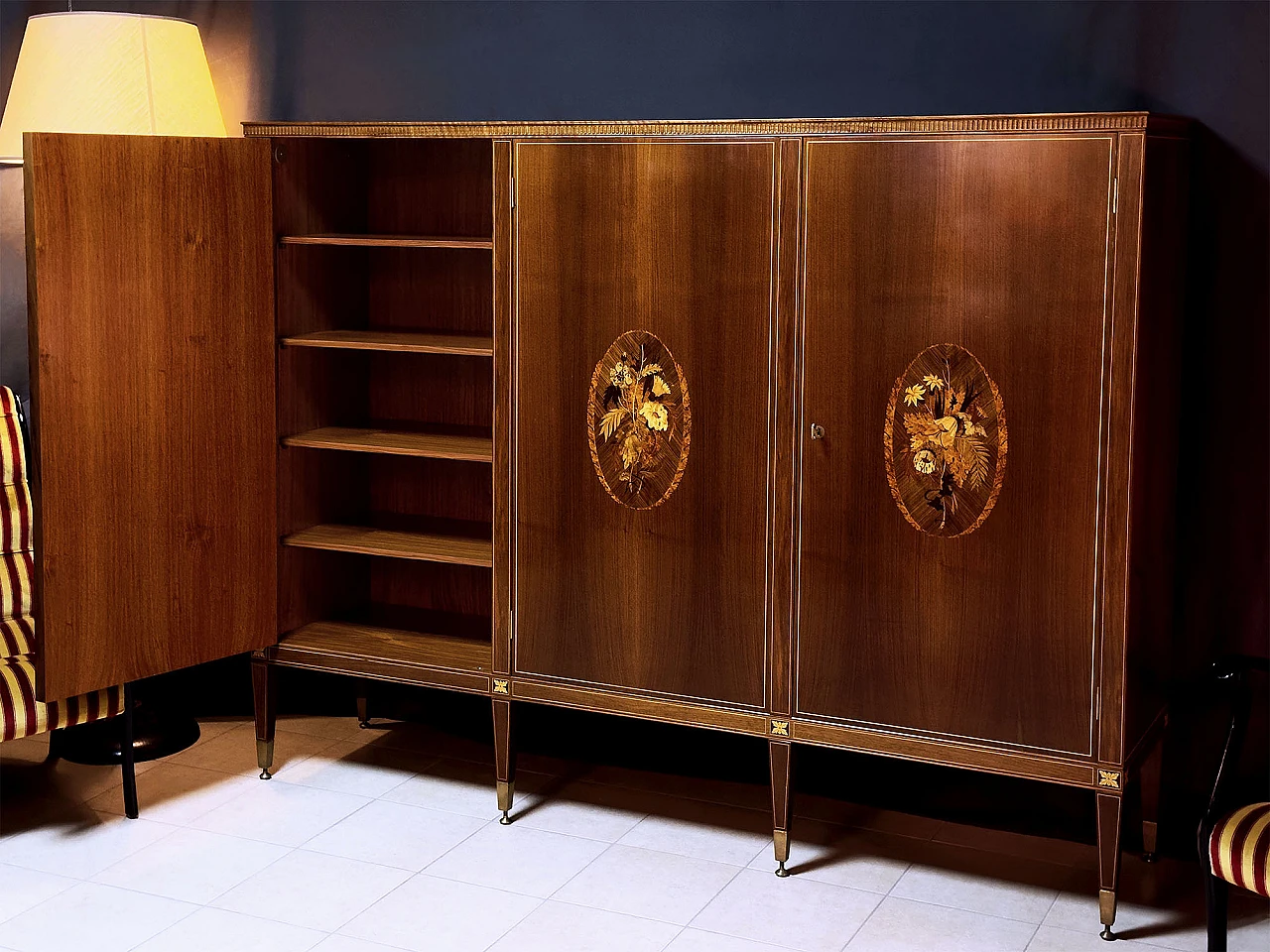 Credenza con vano bar di P. Maggi per Marelli & Coli, anni '50 9