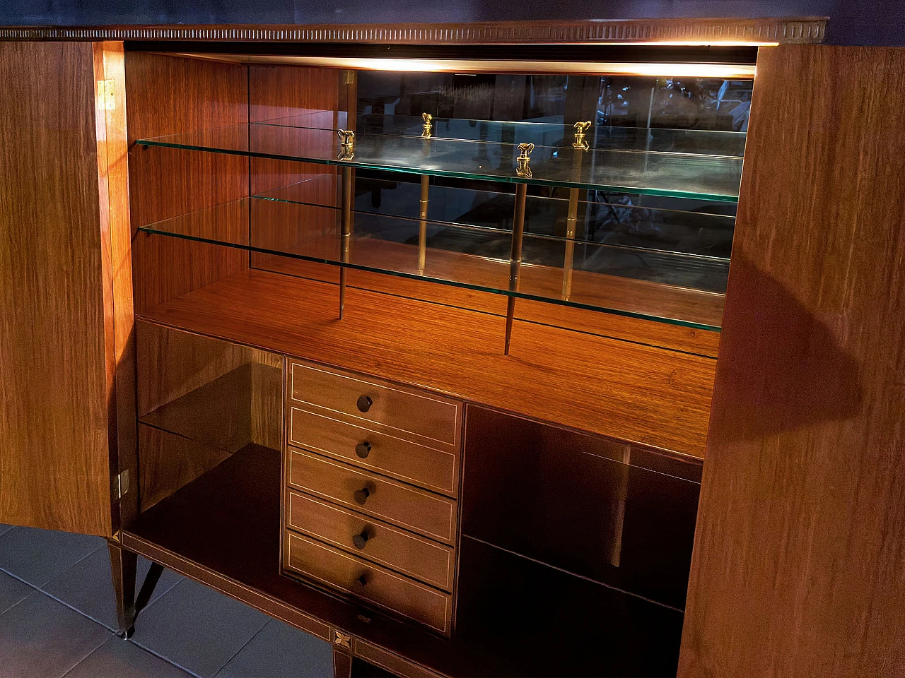 Credenza con vano bar di P. Maggi per Marelli & Coli, anni '50 15