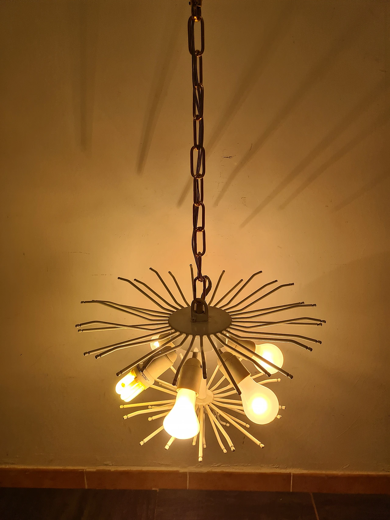 Trilobi chandelier in transparent & amber crystal by Venini, 1960s 1