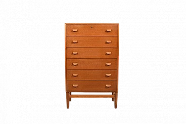 F-17 Tallboy chest of drawers by Poul M. Volther for FDB Møbler, 1950s