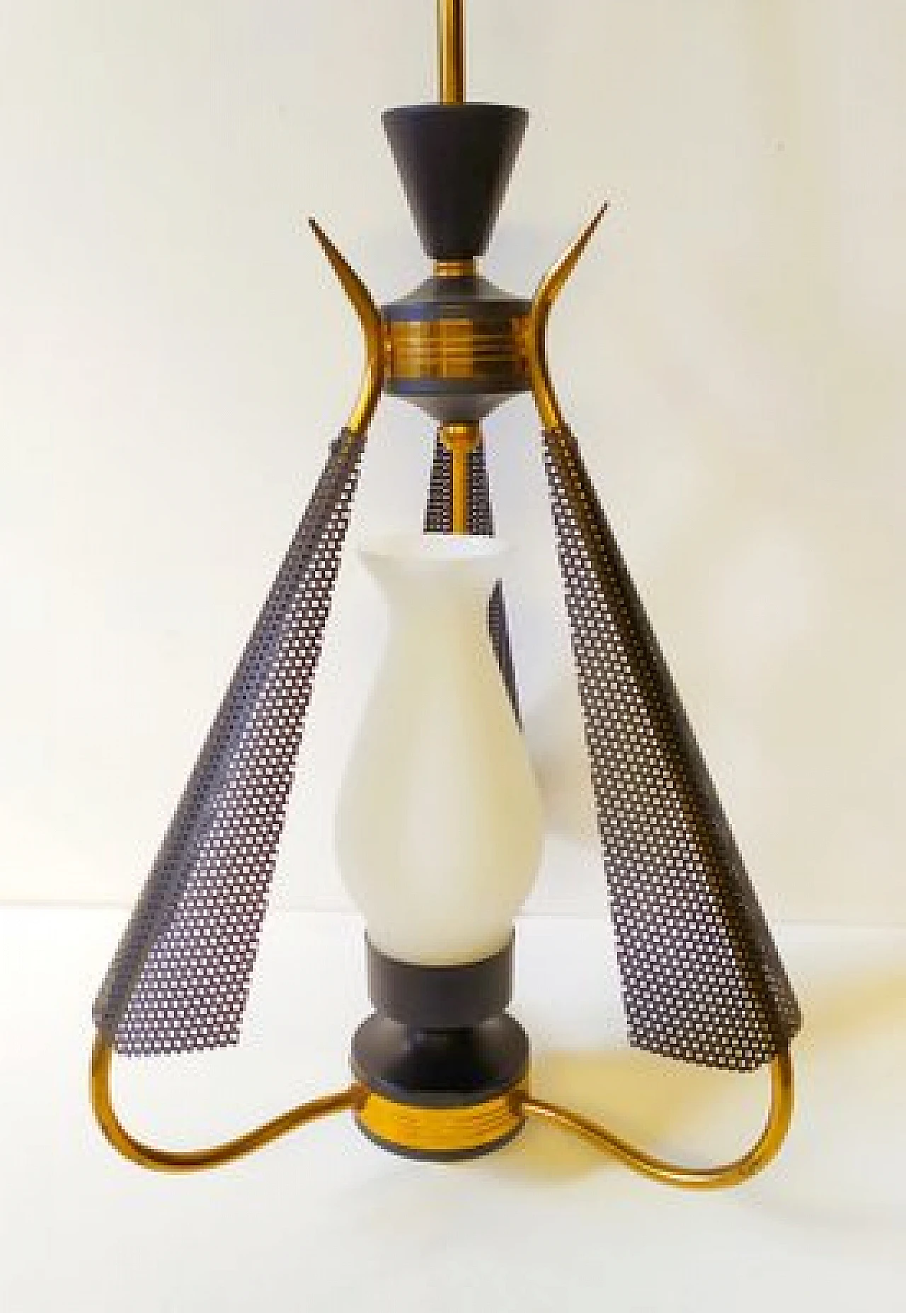 Chandelier attributed to Angelo Lelli for Arredoluce, 1950s 1