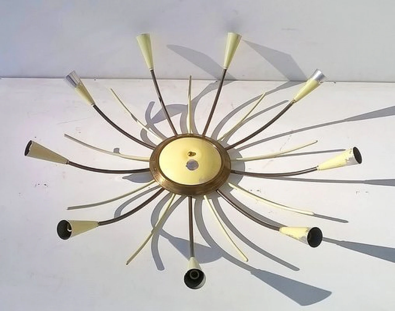 Chandelier attributed to Angelo Lelli for Arredoluce, 1950s 2