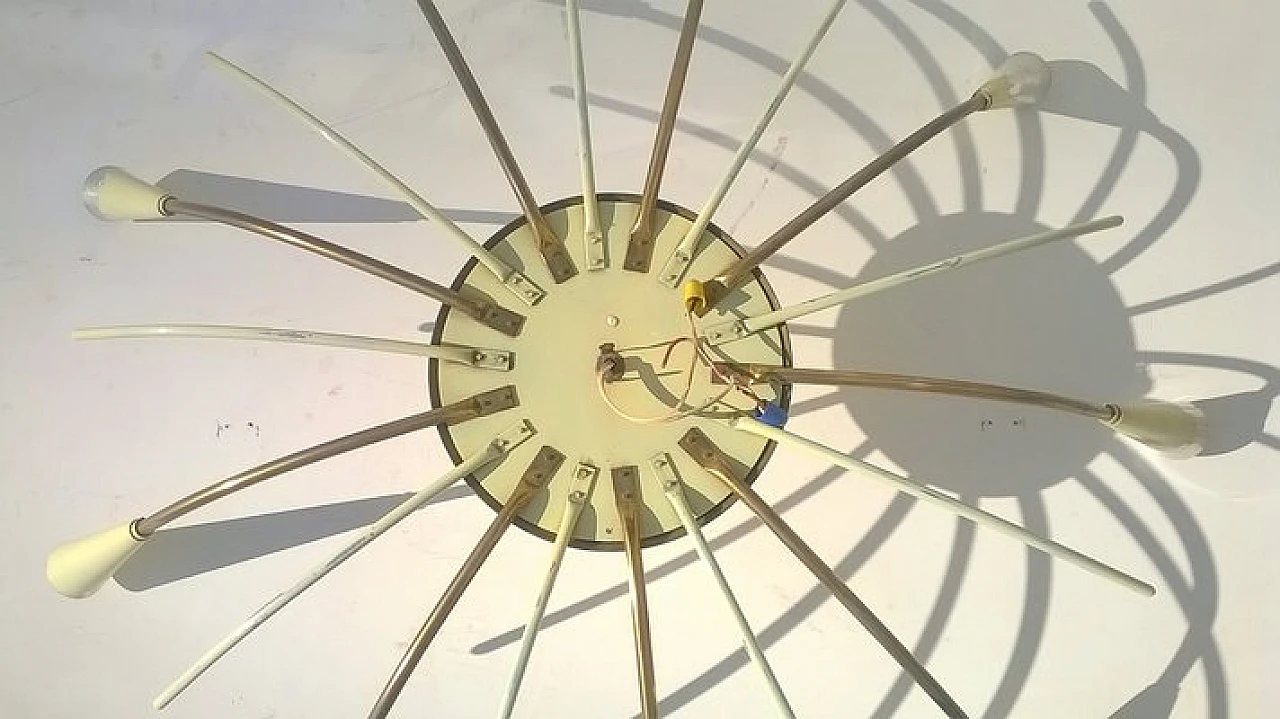 Chandelier attributed to Angelo Lelli for Arredoluce, 1950s 4