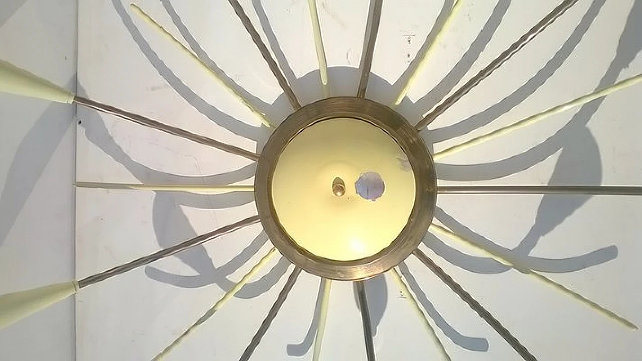 Chandelier attributed to Angelo Lelli for Arredoluce, 1950s 5