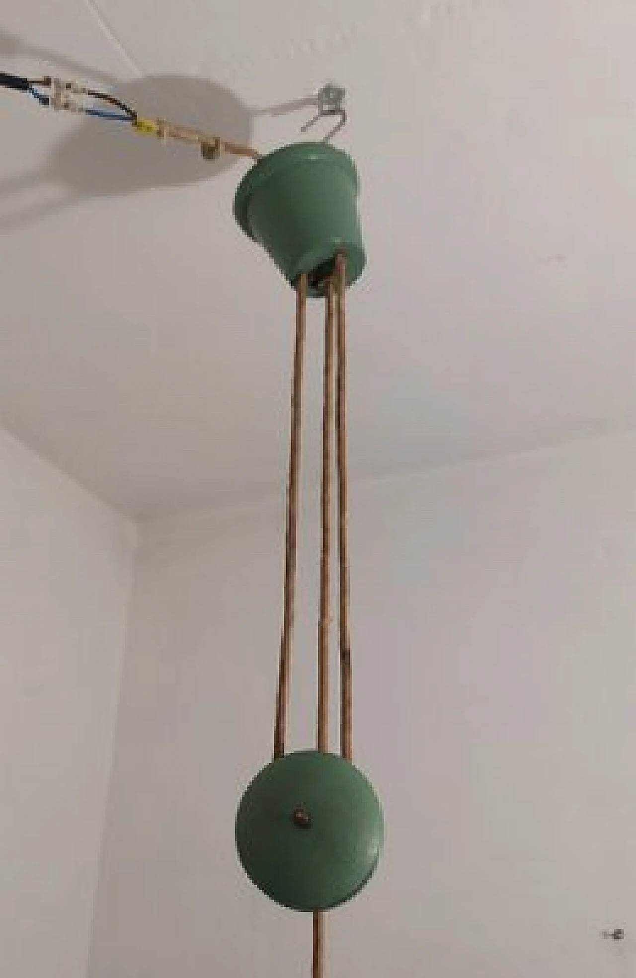 Chandelier attributed to Angelo Lelli for Arredoluce, 1950s 8