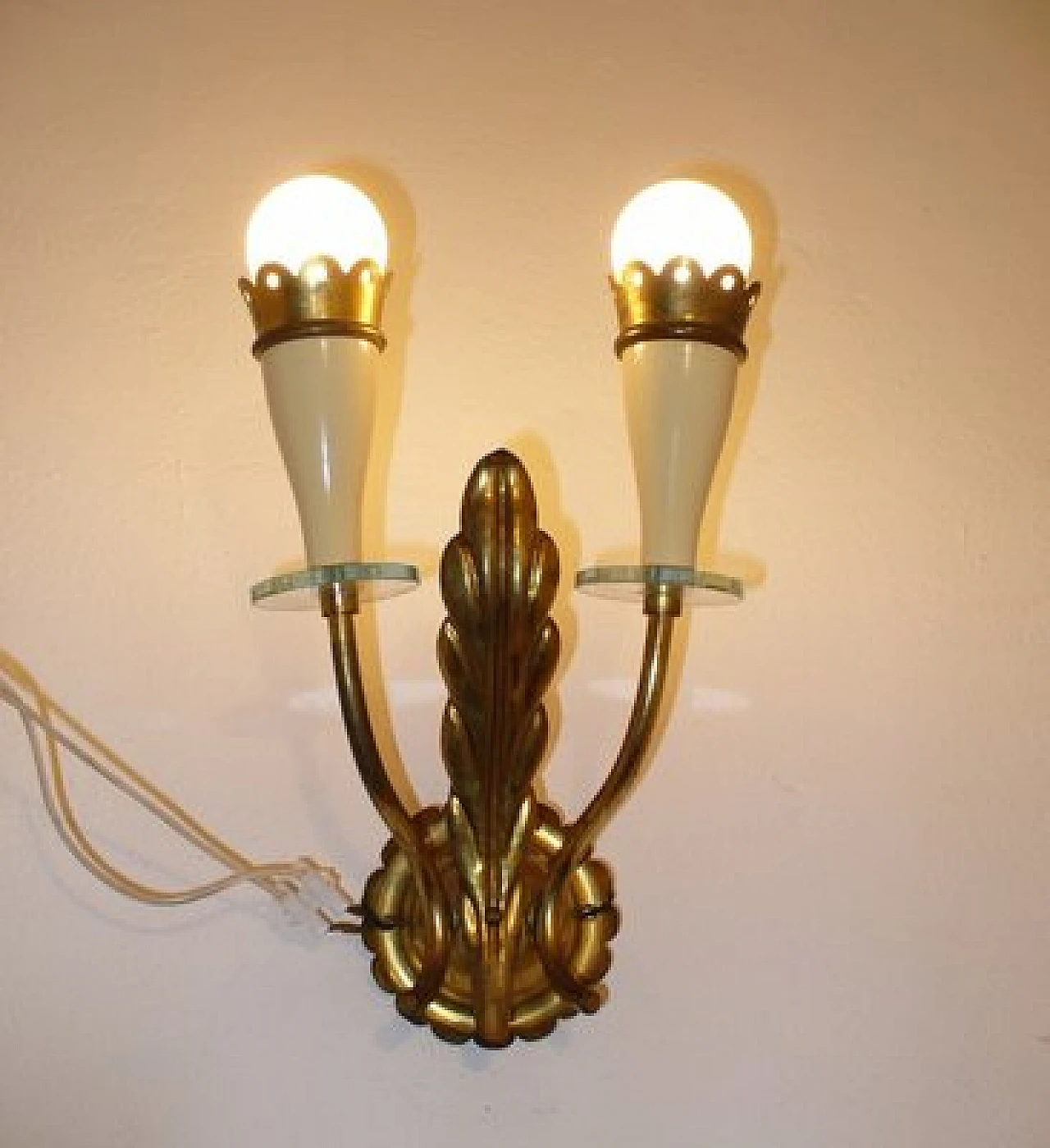 3 Wall lamps by Angelo Lelli for Arredoluce, 1940s 6