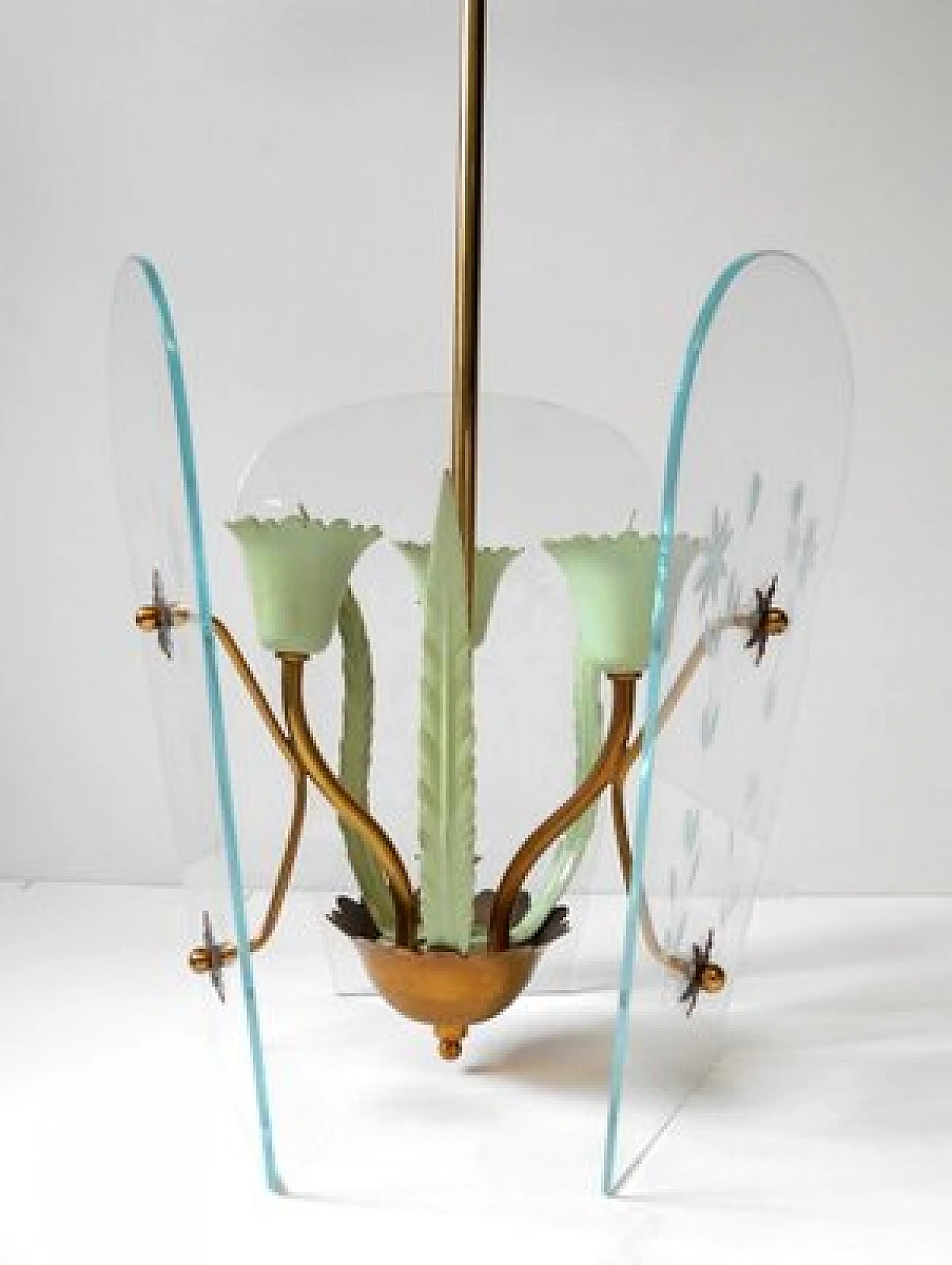 Chandelier attributed to Fontana Arte, 1940s 4
