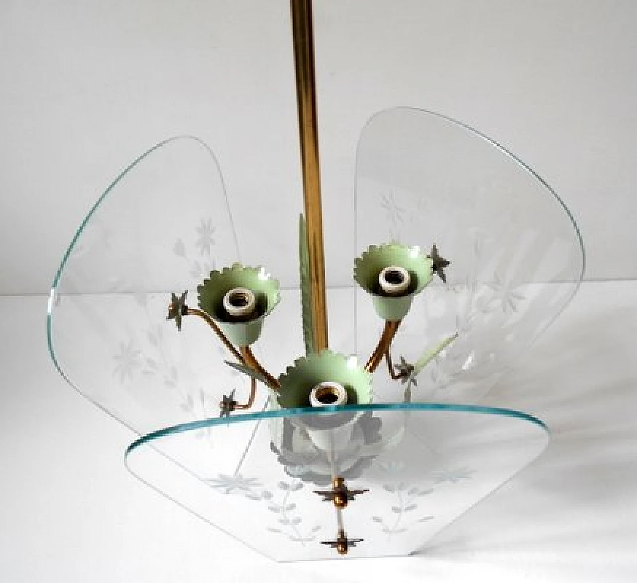 Chandelier attributed to Fontana Arte, 1940s 5