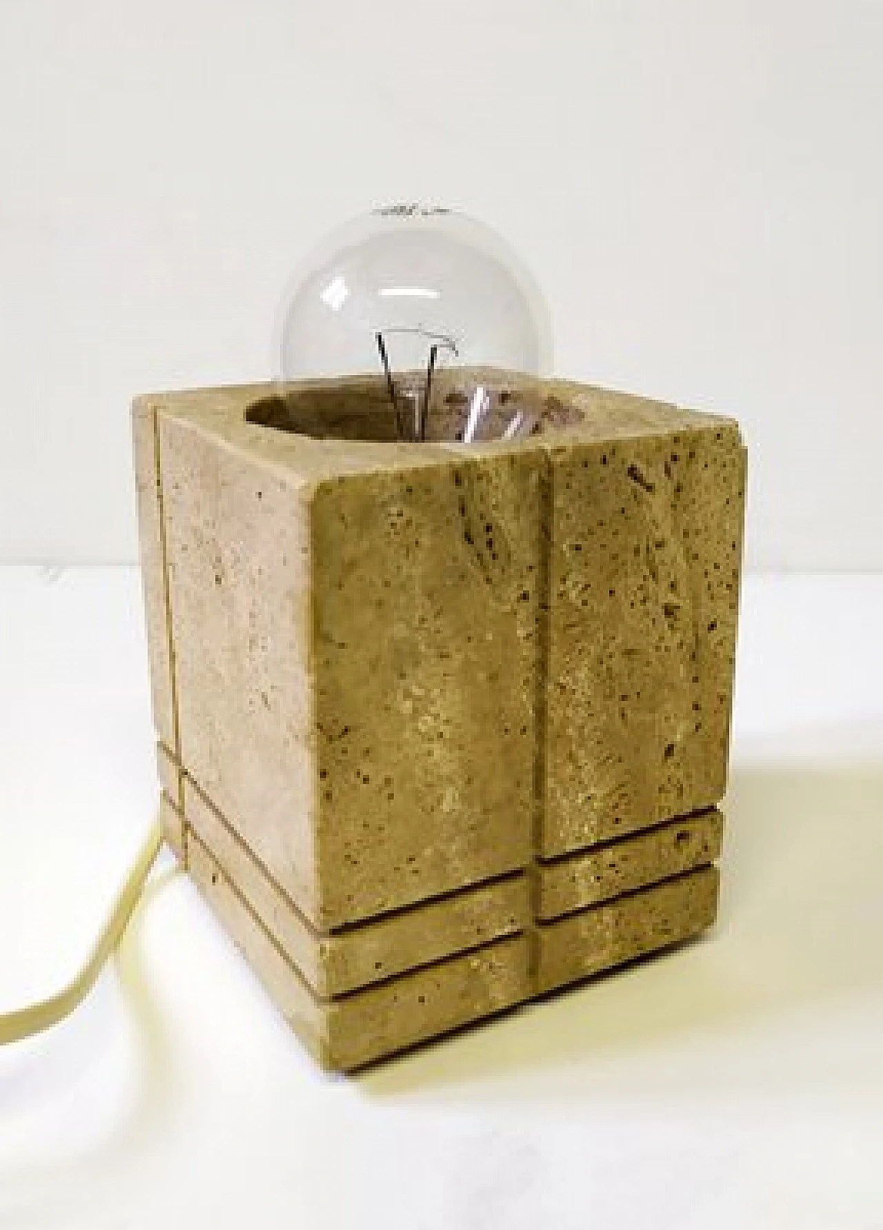 Travertine table lamp by Cerri Nestore, 1960s 2