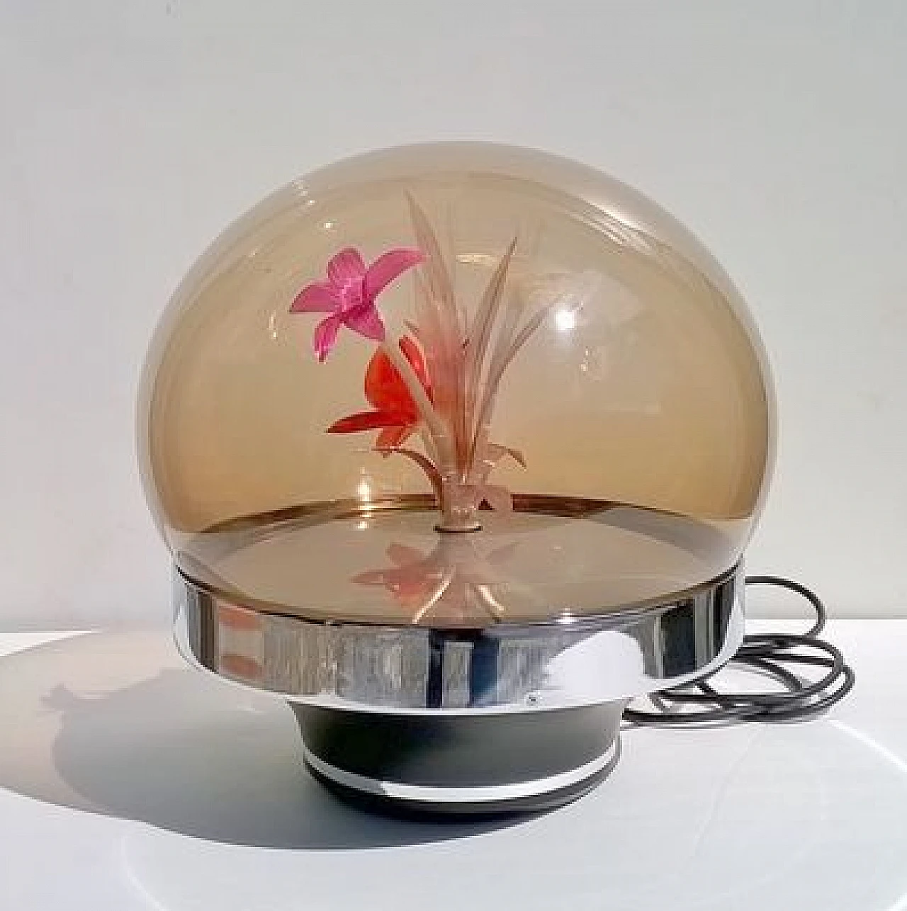 Lampada da tavolo multicolori in plexiglass, anni '60 1