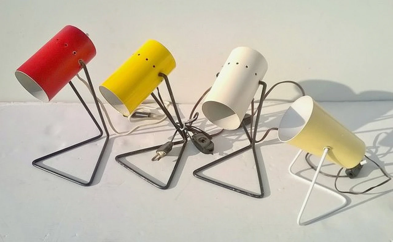 4 Coloured table lamps by Stilux Milano, 1950s 1