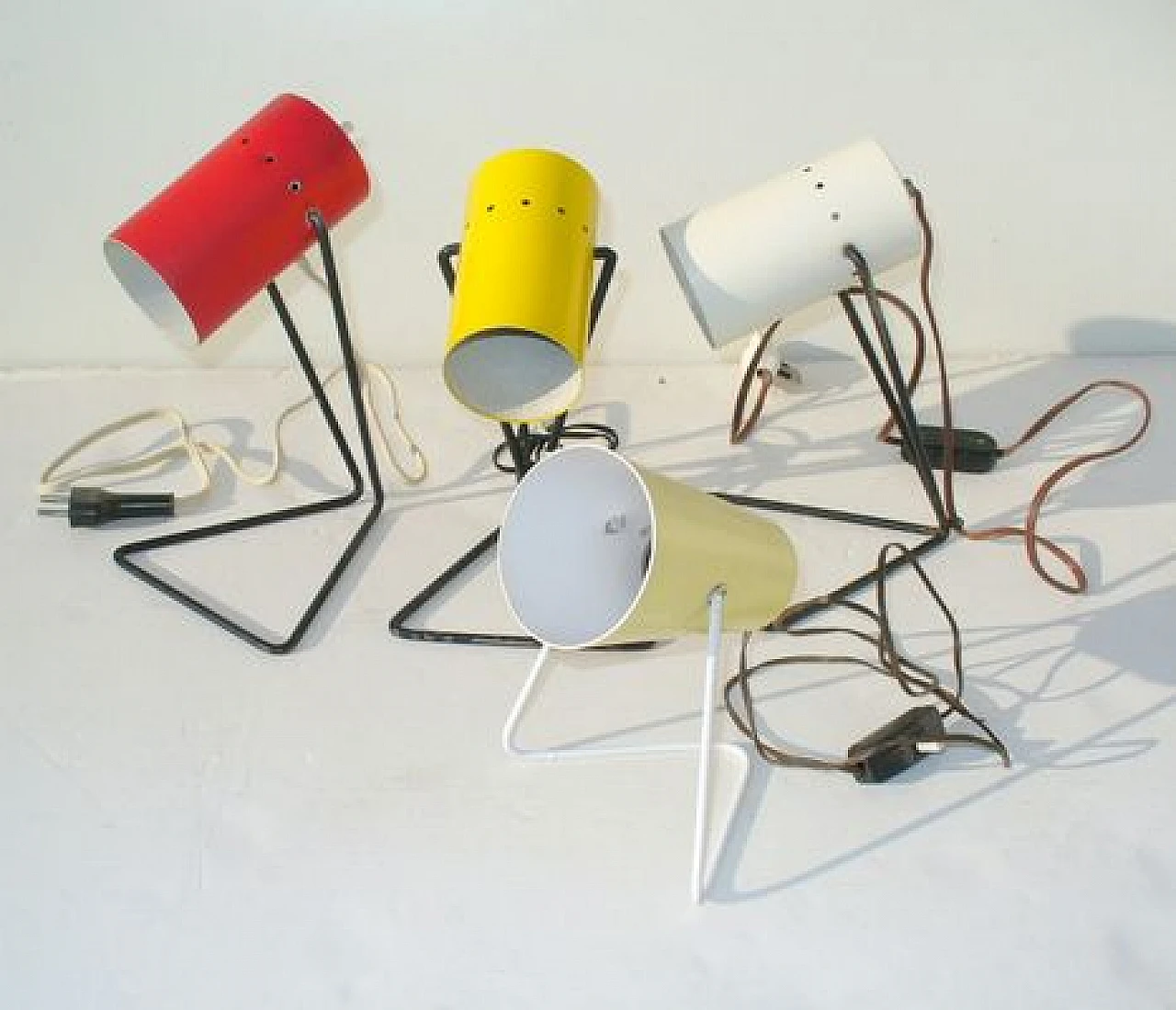 4 Coloured table lamps by Stilux Milano, 1950s 2