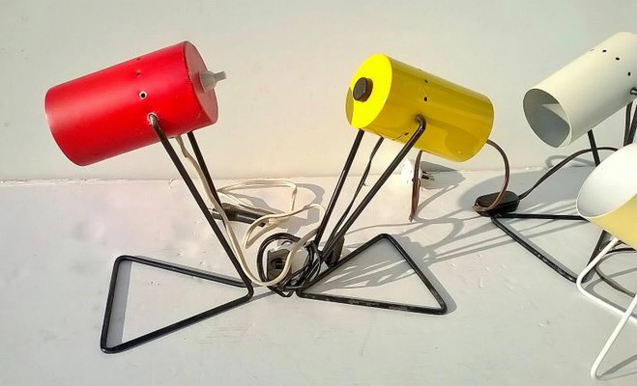 4 Coloured table lamps by Stilux Milano, 1950s 3