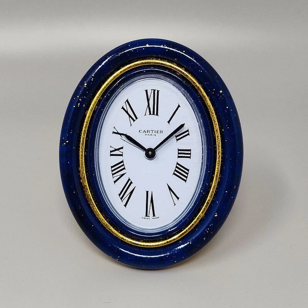 Lapis lazuli pendulette alarm clock by Cartier, 1980s 2