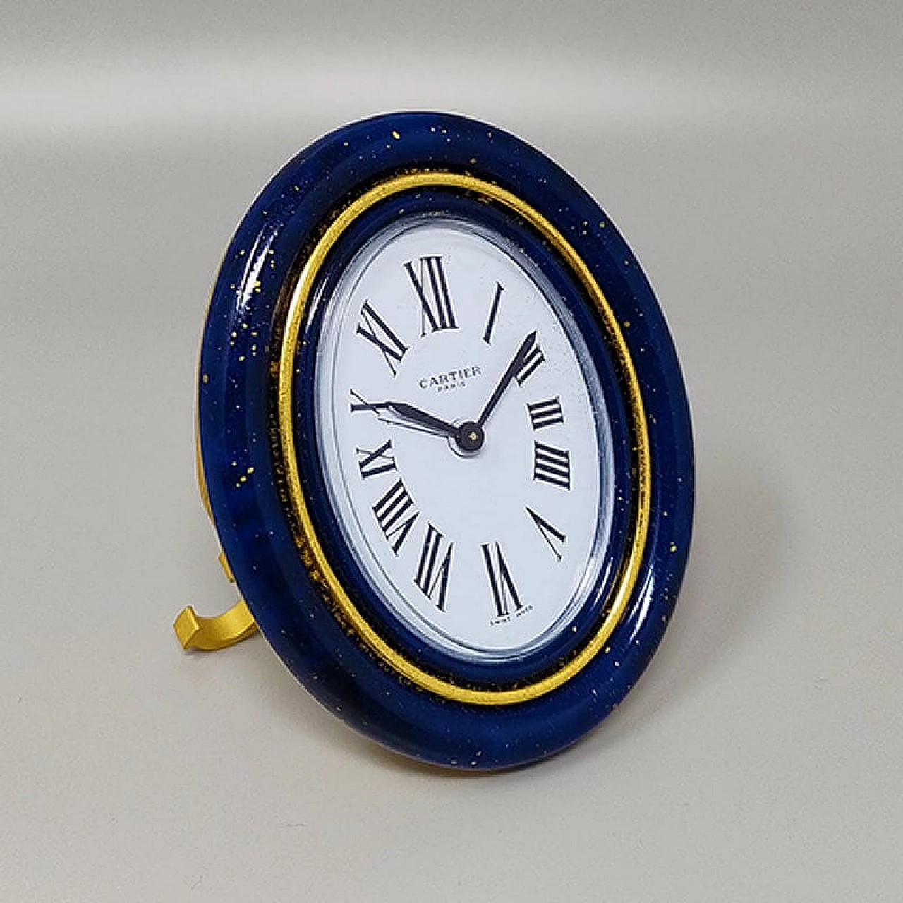 Lapis lazuli pendulette alarm clock by Cartier, 1980s 3