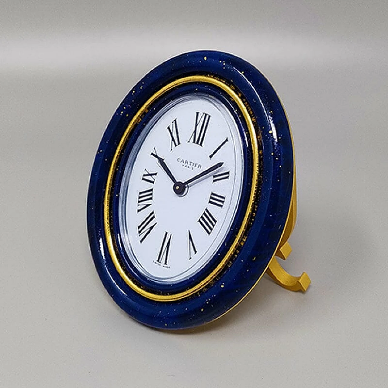 Lapis lazuli pendulette alarm clock by Cartier, 1980s 4
