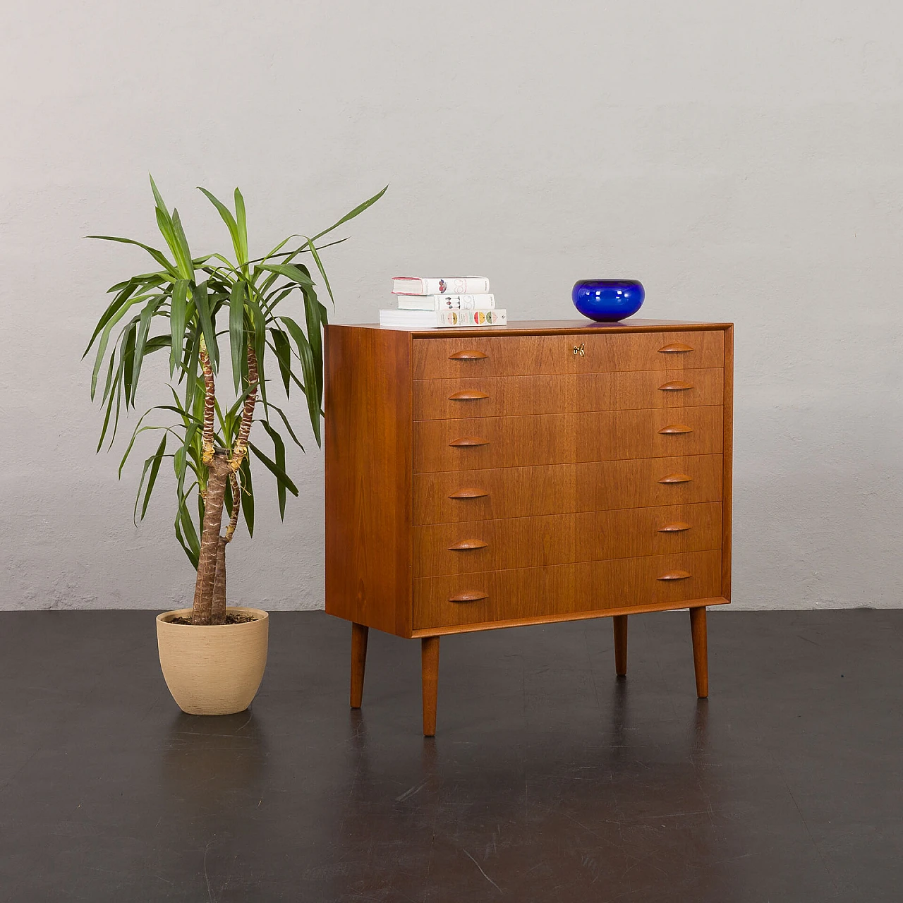 Teak chest of drawers by Johannes Sorth for Nexo, 1960s 1