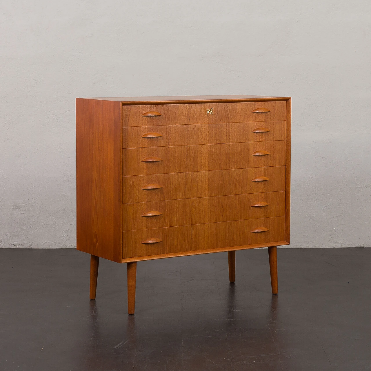 Teak chest of drawers by Johannes Sorth for Nexo, 1960s 2
