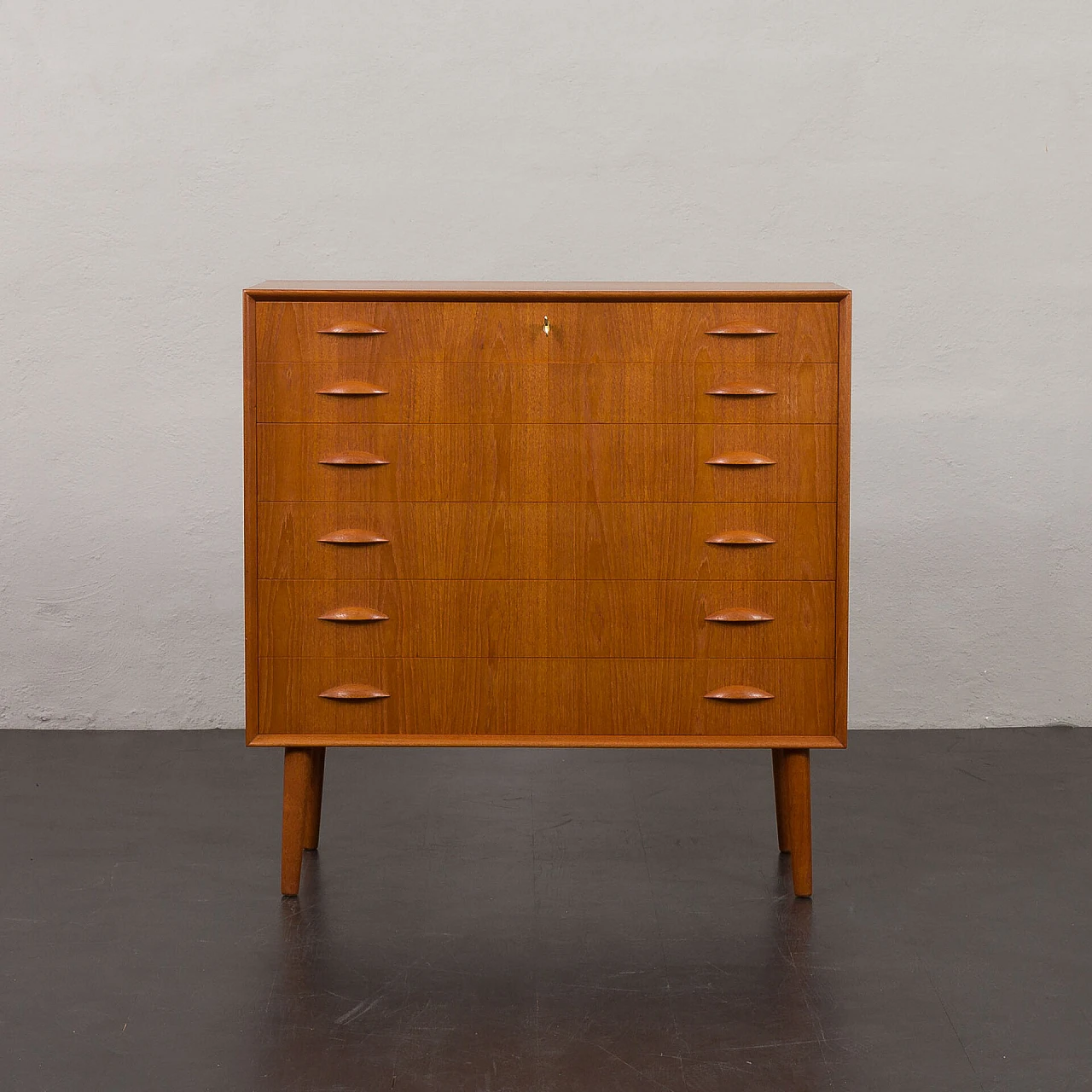 Teak chest of drawers by Johannes Sorth for Nexo, 1960s 4
