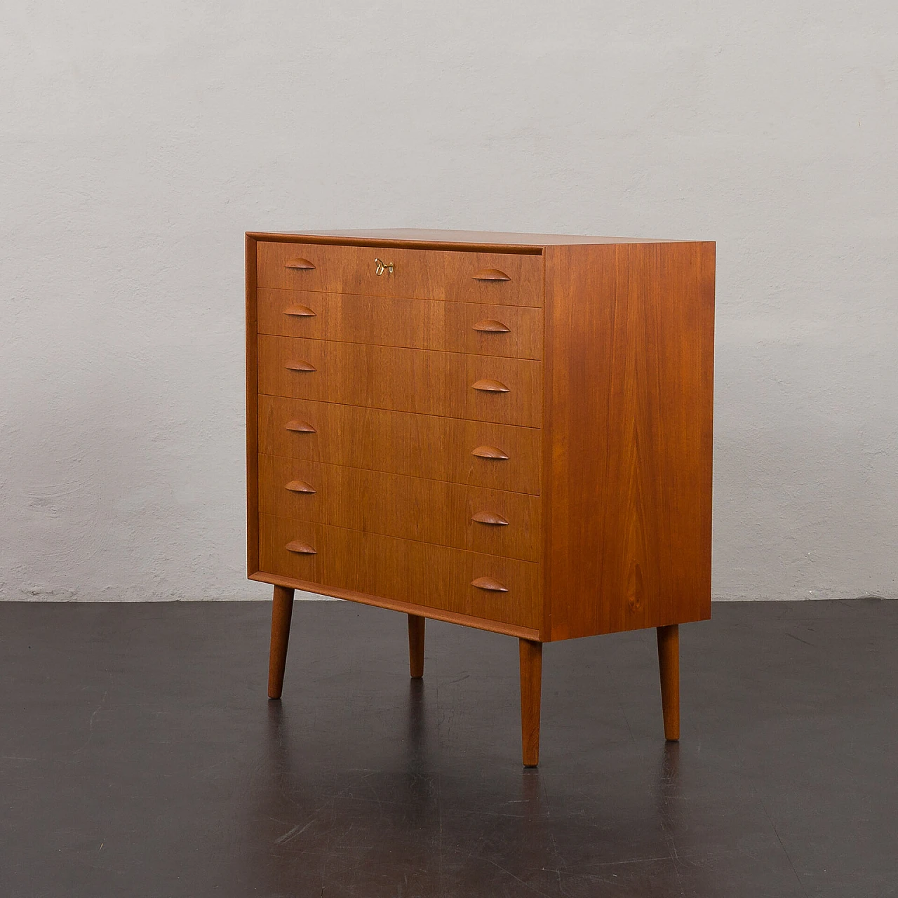 Teak chest of drawers by Johannes Sorth for Nexo, 1960s 5