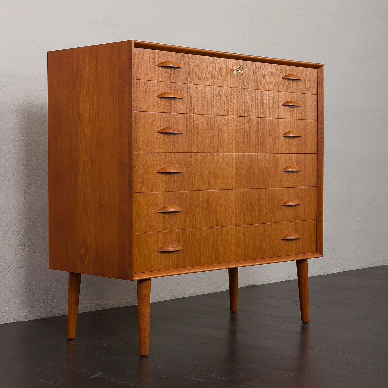 Teak chest of drawers by Johannes Sorth for Nexo, 1960s 7