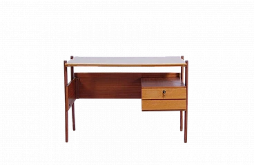 Wood desk with two drawers, 1950s