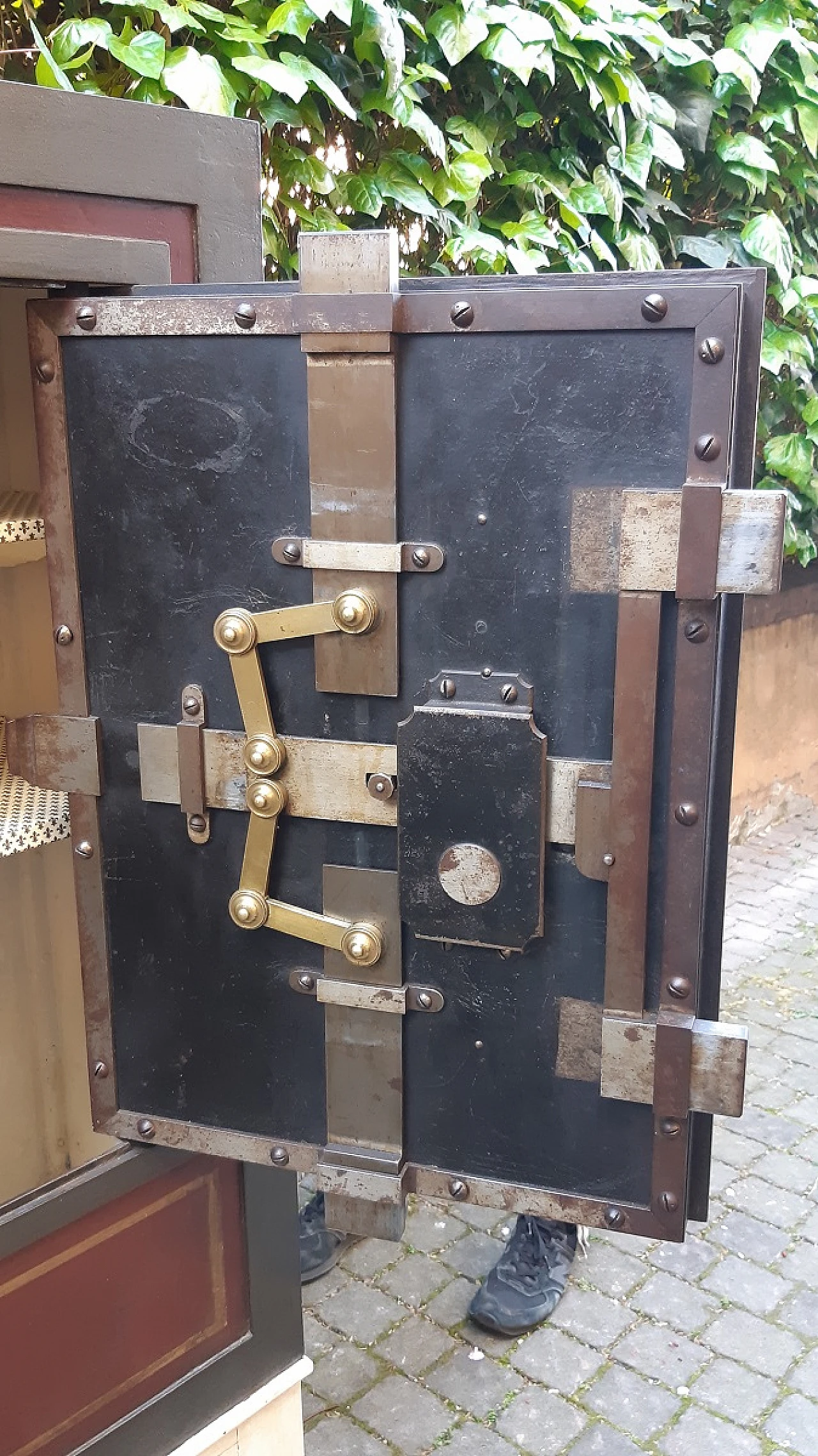 Cassaforte antica italiana dell'800 perfettamente funzionante 4