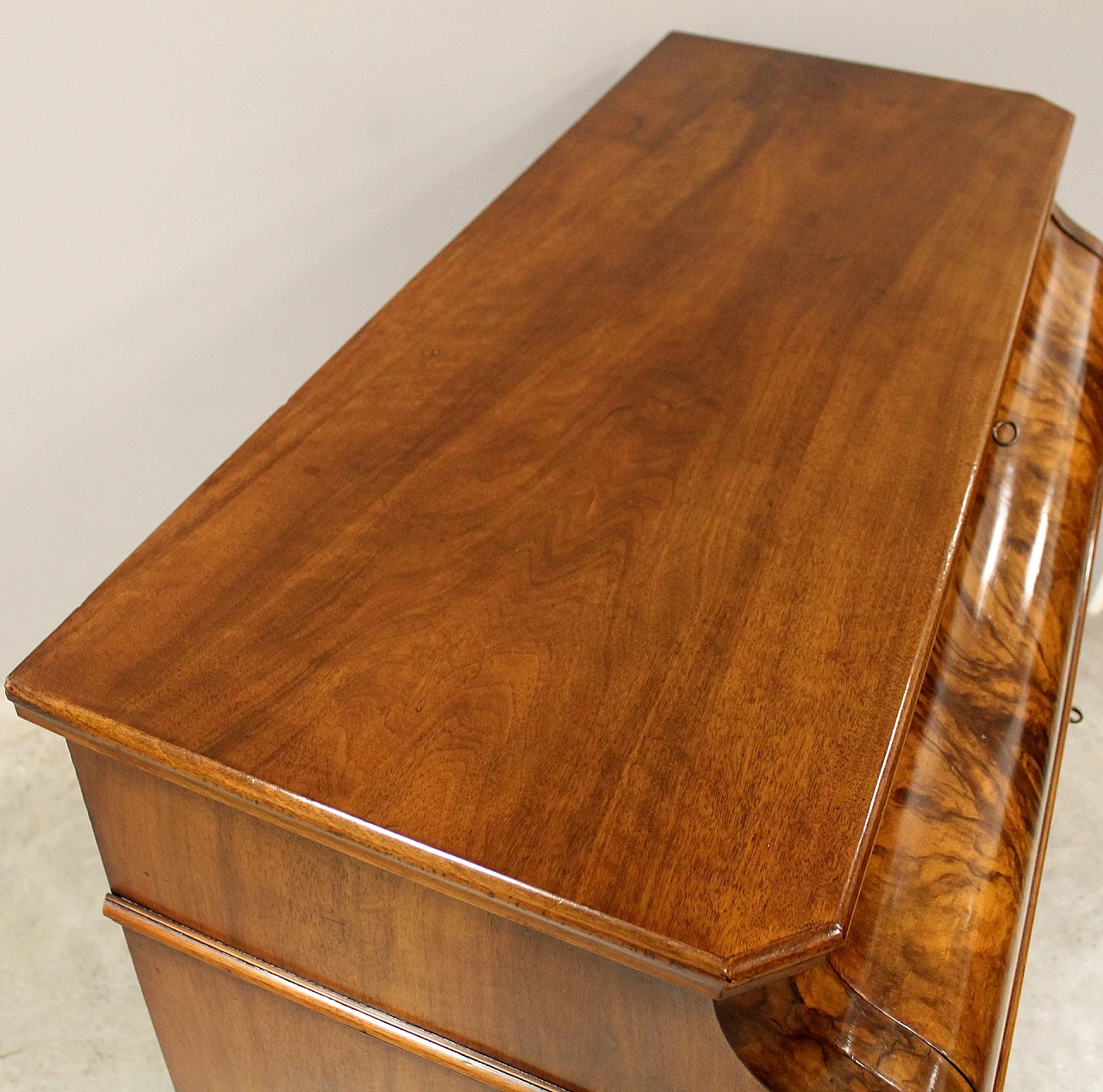 Louis Philippe solid walnut flap desk, mid-19th century 9