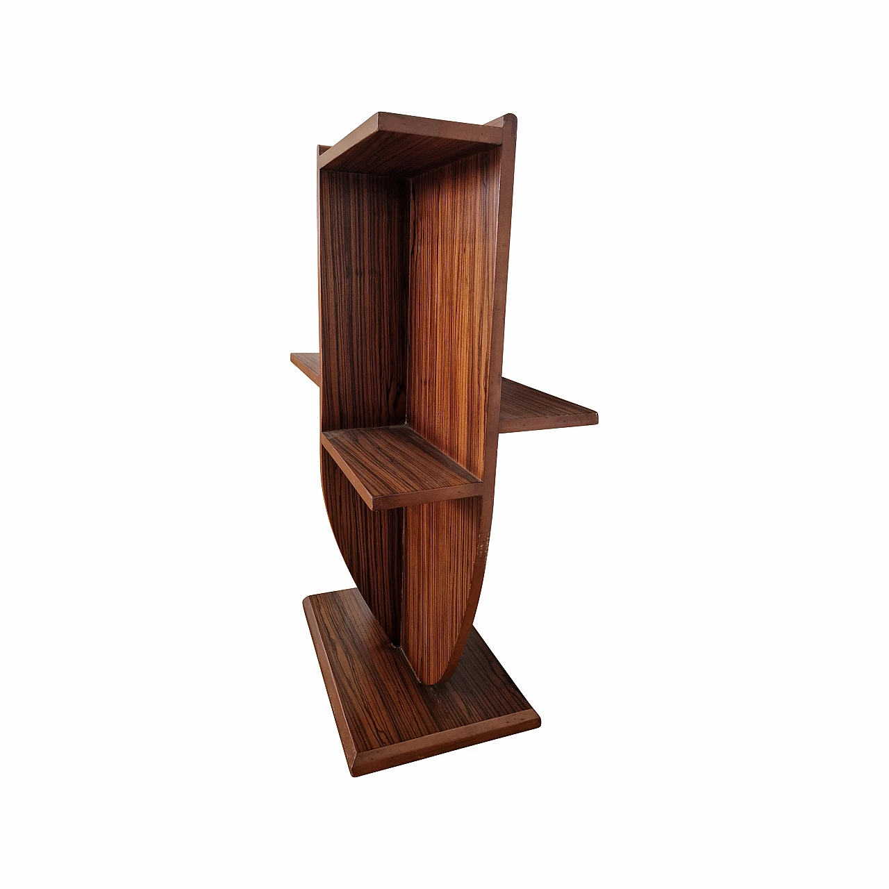 Art Deco style double-sided rosewood bookcase, 1980s 4