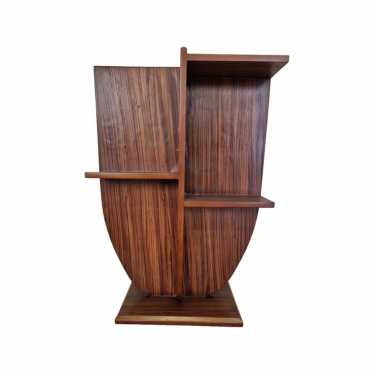 Art Deco style double-sided rosewood bookcase, 1980s 6