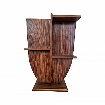 Art Deco style double-sided rosewood bookcase, 1980s