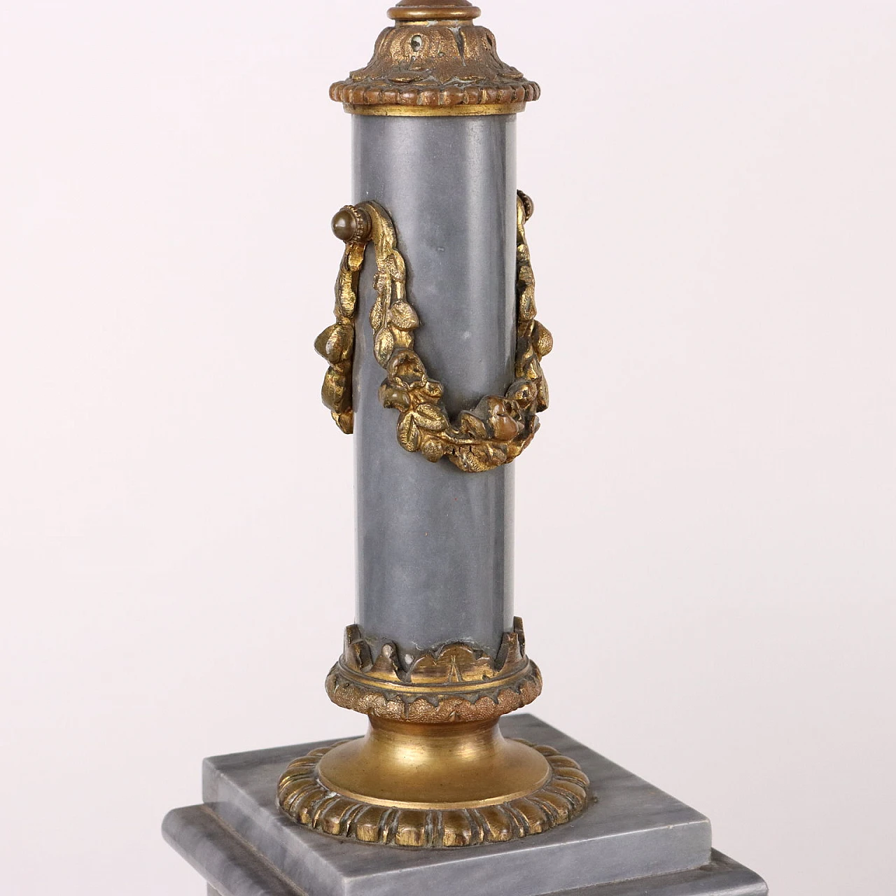 Marble & gilt bronze fireplace triptych, 19th century 7